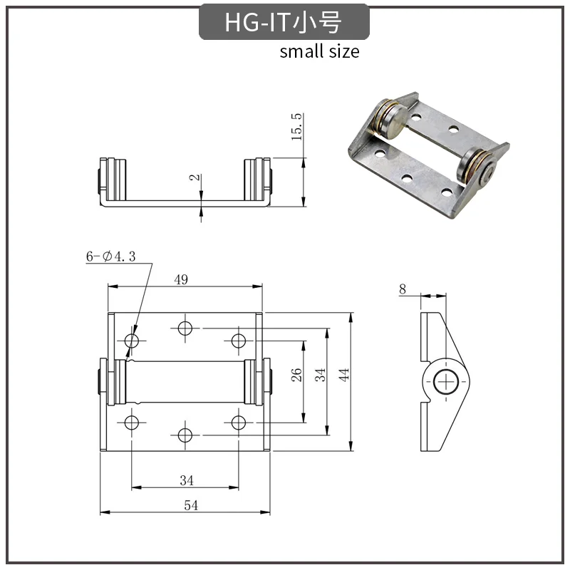 Stainless Steel Constant Torque Can Maintain Any Angle Industrial Support Damping Rotary Shaft Door Hinge