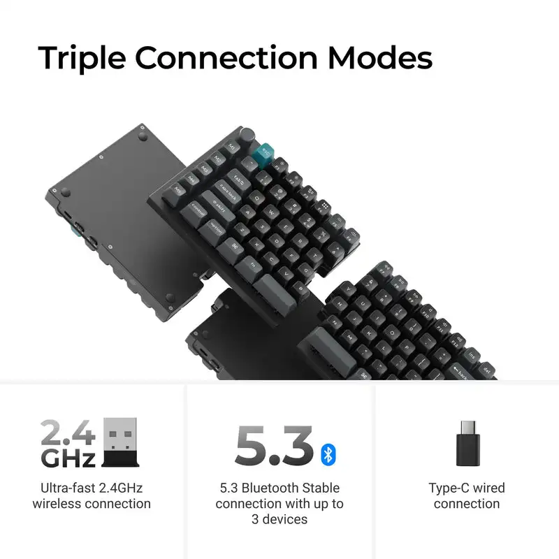 키크론 Q11 울트라 8K 스플릿 무선 커스텀 기계식 키보드 2.4GHz 8000Hz 폴링 레이트 올알루미늄 바디