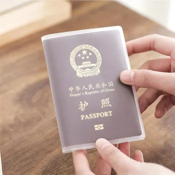 Custodia impermeabile in PVC con copertura per passaporto 1 pz per portafoglio per passaporto porta documenti per carte di credito aziendale custodia protettiva per custodia