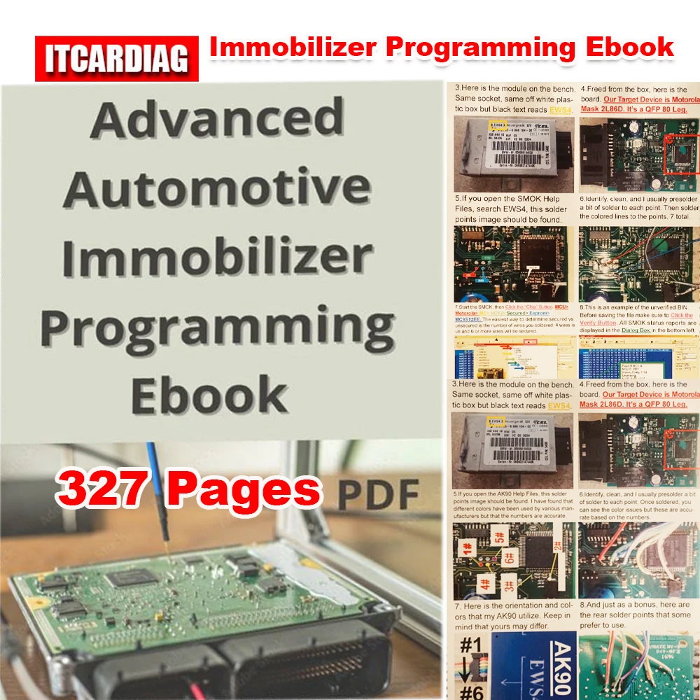 Advanced Automotive Immobilizer Programming Ebook 327 Pages PDF ECU Programming Diagnose Repair Tool Car Control Box Teaching