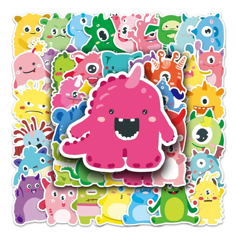 

Original Doodle Stickers for Kids - 50 Waterproof Stickers of Cartoon Monsters for DIY Phone Cases,Luggage Tags And Suitcases