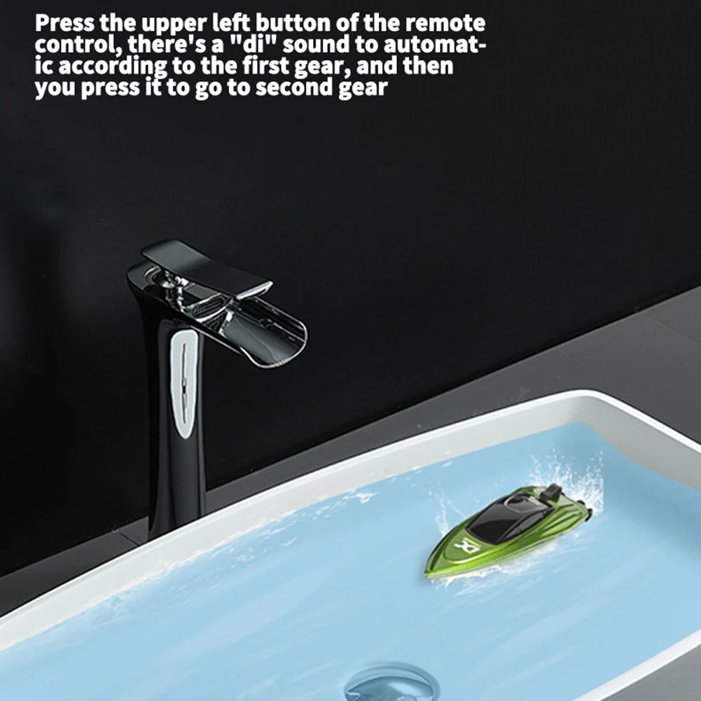 LED Light Waterproof Electric Remote Control Ship 2.4GHz High Speed Mini RC Boat