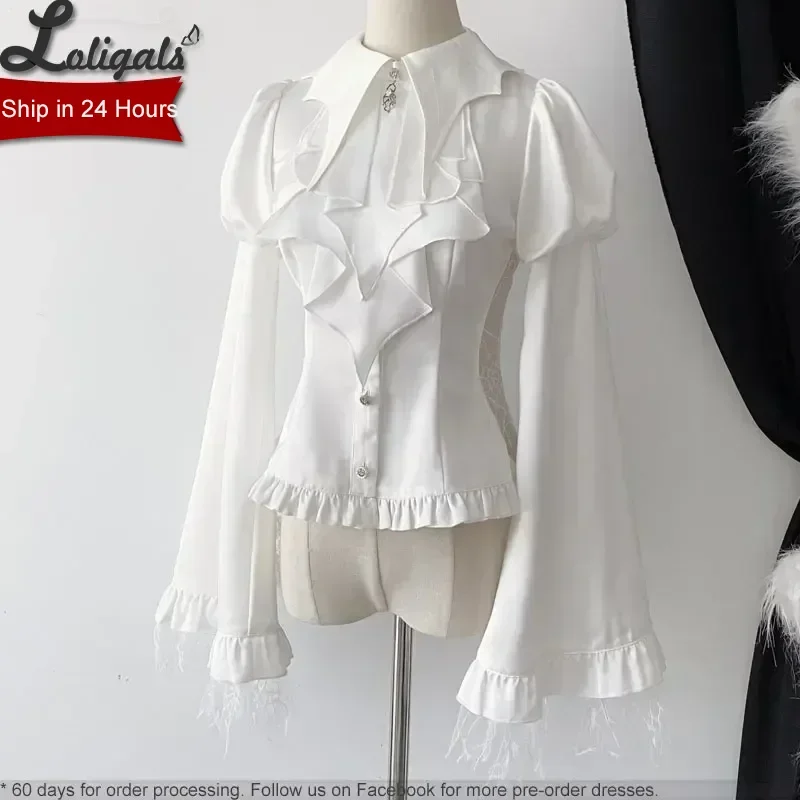 トップス Bodyline Bat Collar Flared Sleeve Shirts Bodyline Bat Collar Flared Sleeve Shirts