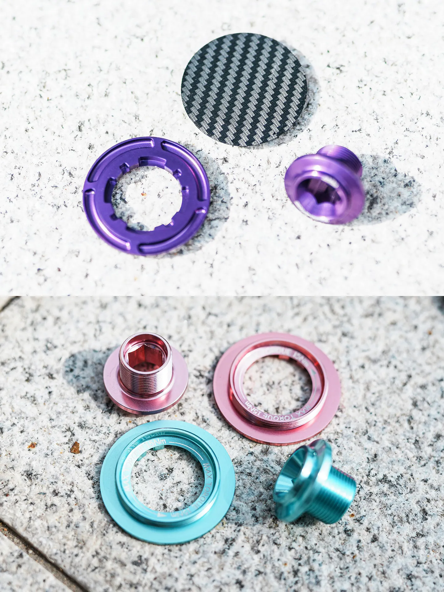 Chaser Ultraleichte Kurbelschraube aus Aluminiumlegierung, Kettenblattschraube, Anti-Lösen-Kappe mit Dichtungsabdeckung für Cybrei GP3 – Detail 7