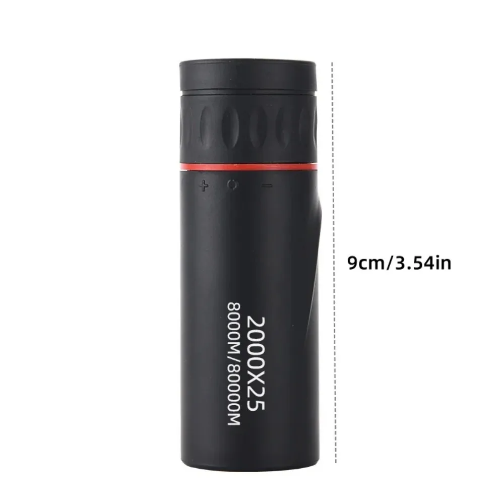 Portable Monocular Telescope 2000x25 HD Mobile Phone Telescope with Holder For Camping Hunting Birdwatching