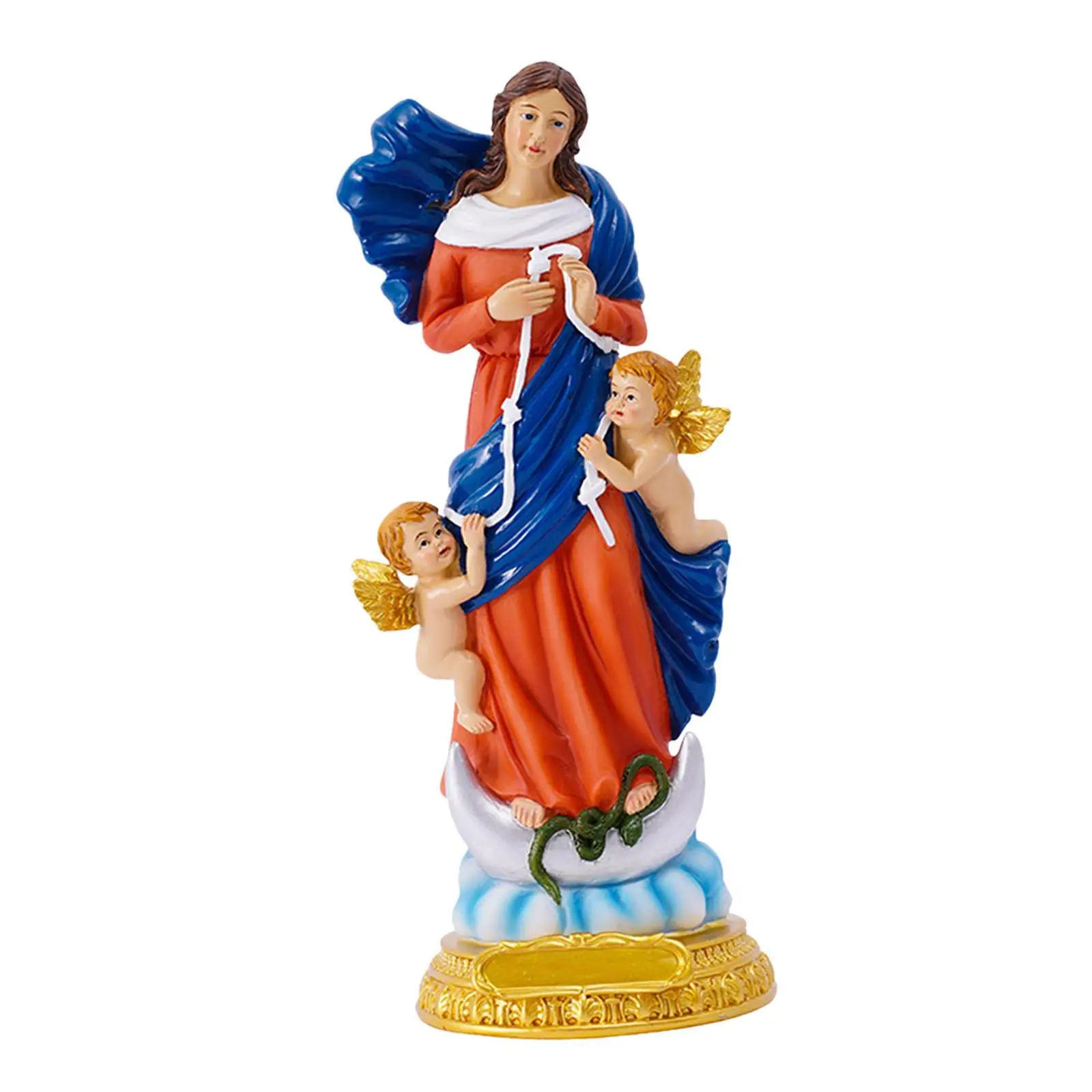 Resin Figures Mother Statue Decor Christmas Collectible Angel Sculpture