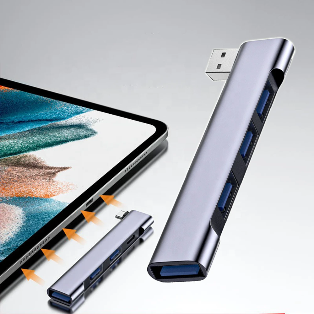 Hub Usbc 4 In 1 Docking Station Usb 3.0 Ricarica Pd Adattatore Otg Splitter Ad Alta Velocità Per Accessori Per Laptop Per Computer Pc