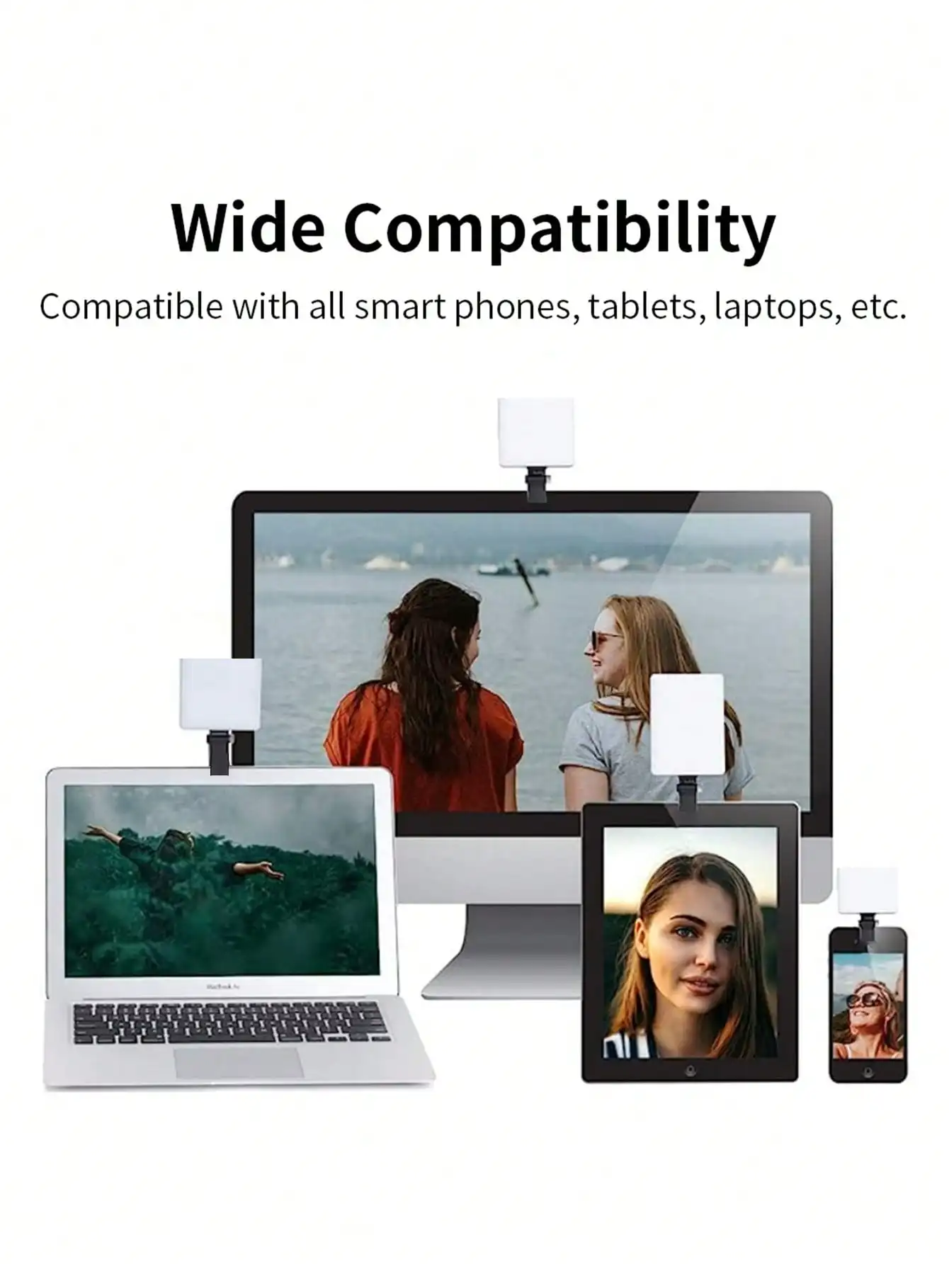 Portable LED Clip Light for Photography and Video Conferencing