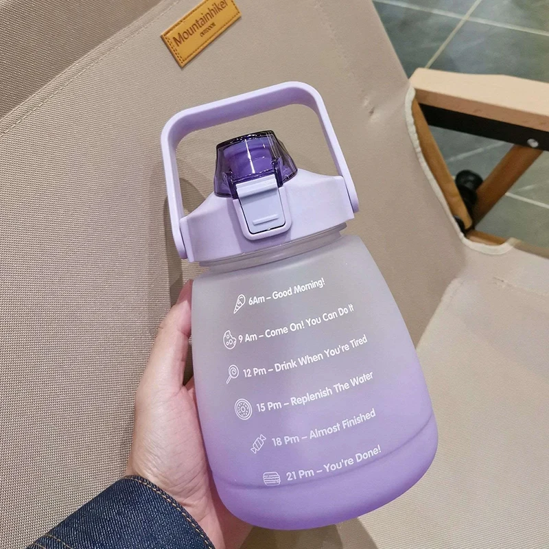 1300 מ "ל בקבוק מים עם קיבולת גדולה קש עבור ספורט חיצוני ספורט חדר כושר חמוד בקבוקי סטודנט