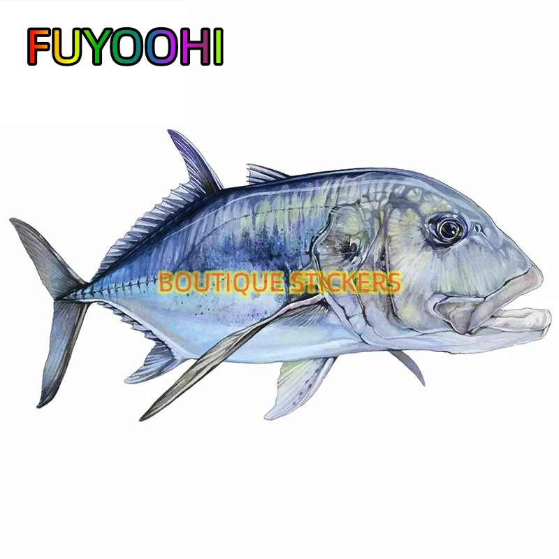 

FUYOOHI Car Decal Giant Trevally Fish Waterproof Sticker DIY Custom Printing Personalize Your Ride with Car Stickers