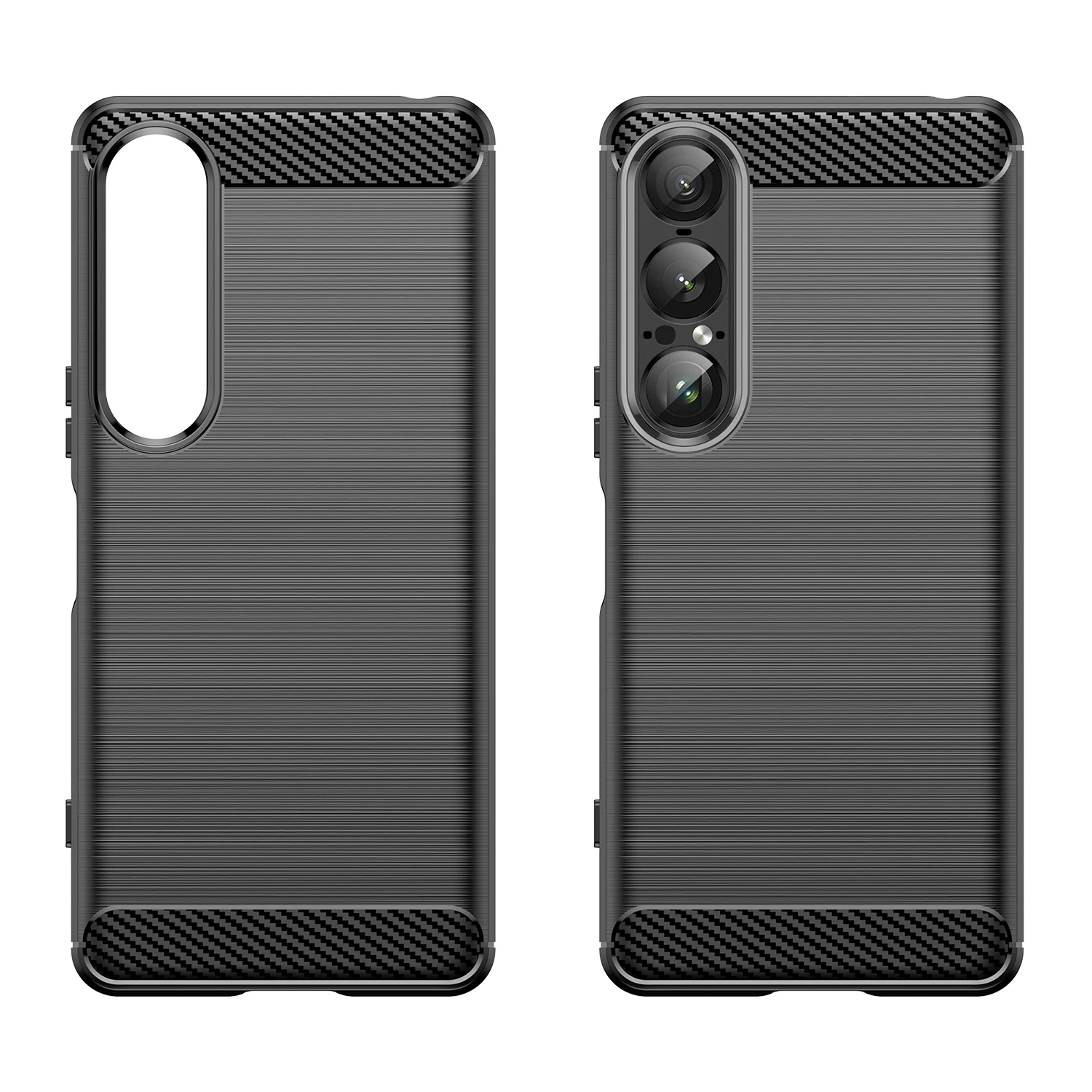 Durable Soft Silicone Carbon Fiber Phone Case Cover