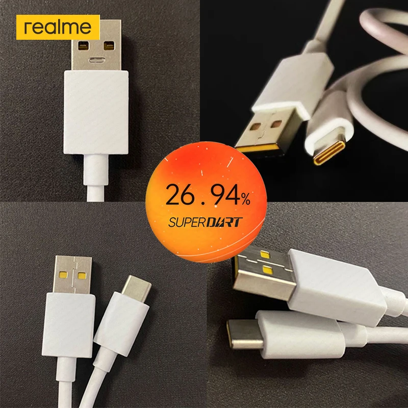 Realme Charger Cable 80W 65W Superdart Usb Type C Realme GT NEO