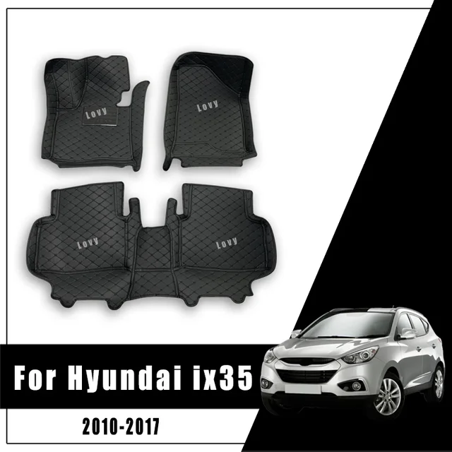 Car Floor Mats Trunk Carpets For Hyundai Tucson IX35 2017 2016 2015 2014 2013 2012 2011 2010 Foot Pads Custom Covers Waterproof 1