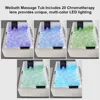 Whirlpool Bathtub for 2 People, Spray Bathtub, 71 Inch Massage Belt, 18 Water Nozzles+20 Air Nozzles, White Color Therapy 3