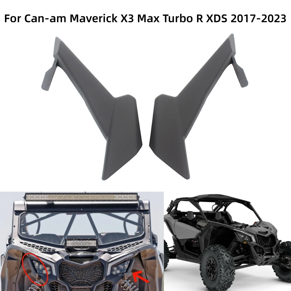 For Maverick X3 1 Pair UTV Front Headlight Cover Trims For Can-am Maverick X3 Max Turbo R XDS 2017-2023 #705010628 705010629 one pair transparent plastic headlight headlamp cover replacement for vw mk4 jetta bora 1998 2004