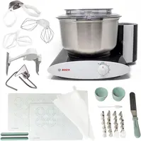 Universal Plus Stand Mixer - Black - Baker's Package with Additional Baking Attachments and Stainless Steel Bowl 1