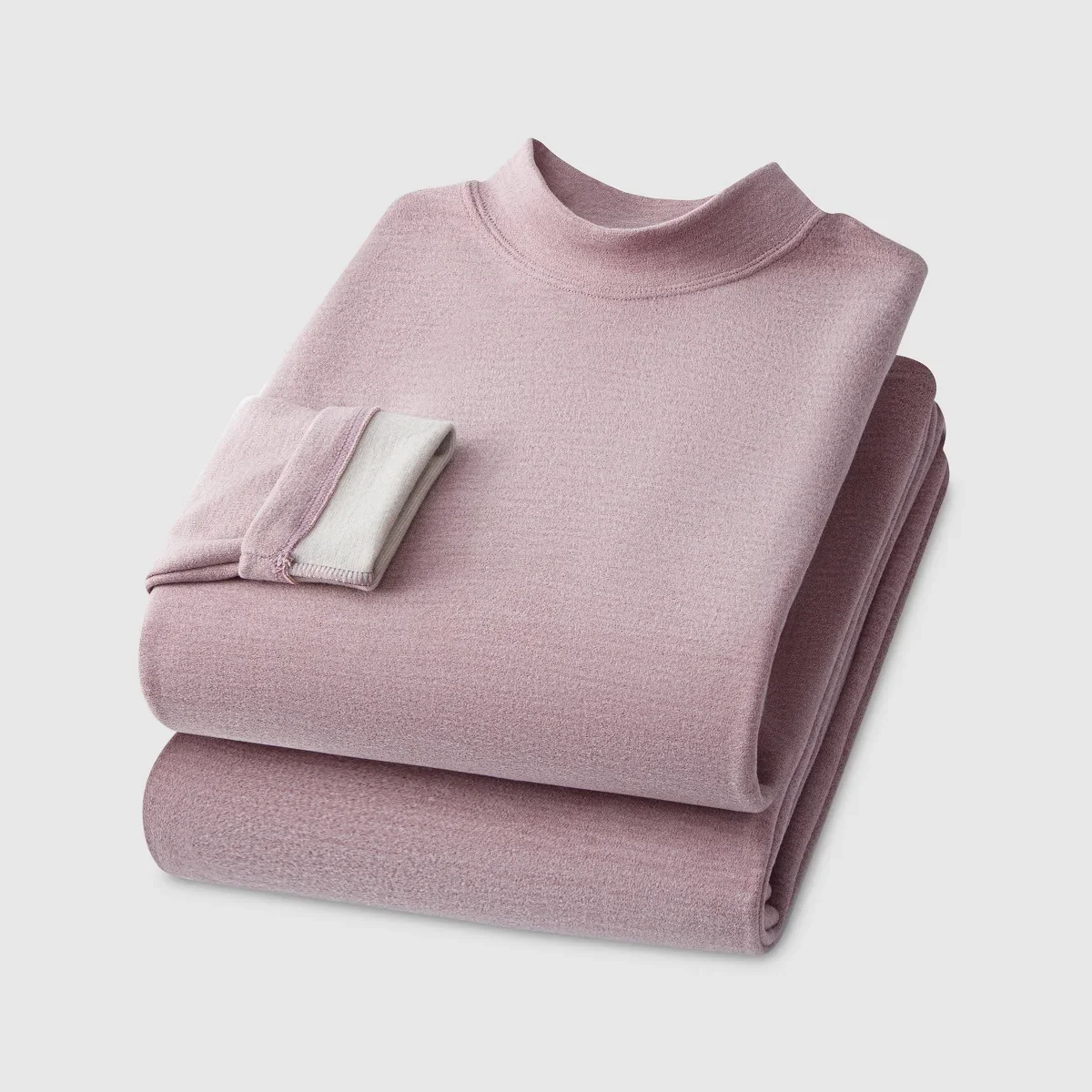 Winter Cashmere Silk Semi-High Neck Thermal Underwear Women's De Velvet Fever Fall Pants Suit Padded and Thickened Couple Suit thermal underwear sets