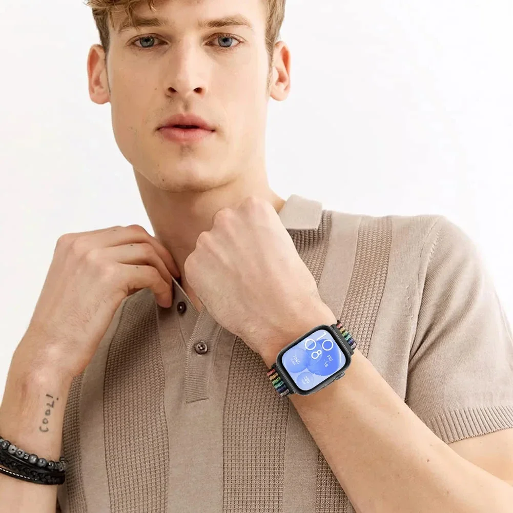 Nylon Loop Sport Strap - Soft Bracelet Band for Smartwatch Accessories