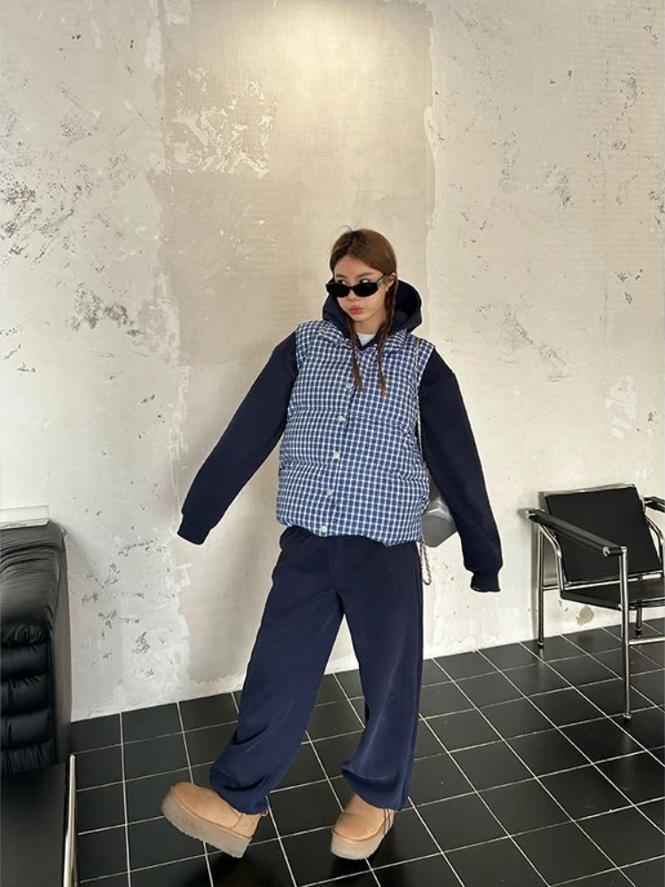 HOUZHOU Vintage Casual 2 Piece Sets Women Outfit Pant Sets Oversized Korean Style Tracksuit Autumn Basic Streetwear Harajuku 6