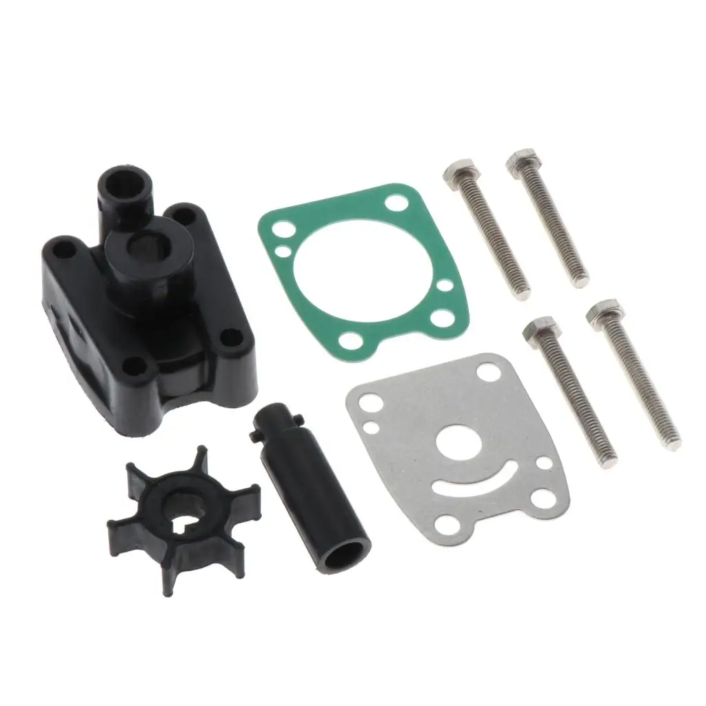보트 워터 펌프 임펠러 수리 키트, 야마하 4/5HP, 2 스트로크 선외 엔진, 6E0-W0078-A2/00, 보트 액세서리, 해양, 세트당 9 개