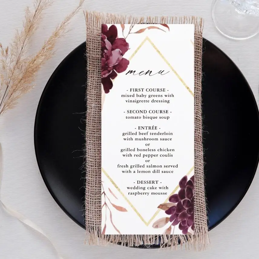 Christening Menu Cards 20pcs Menu Cards for Wedding Personalized Wedding Menu Card Wedding Card Restaurant Card christening menu cards