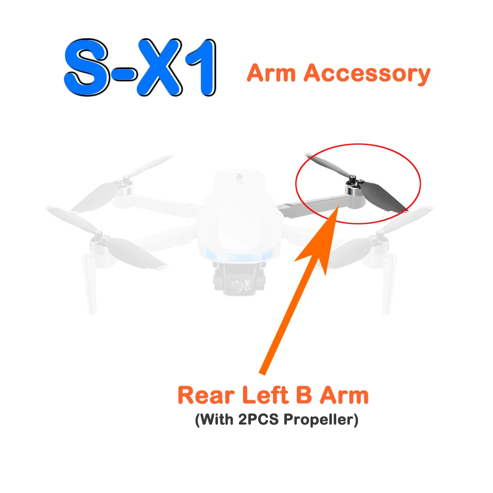 Achetez des bras de drone A-Arm de rechange, compatibles avec DJI et autres marques, vue éclatée.