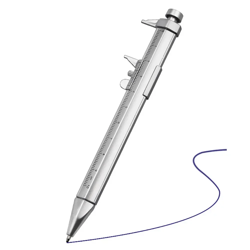 Ballpoint pen 2 in 1 Caliper Type Ballpoint Pen Bullet-tip Design Multifunction Vernier Gifts Stationery Portable Tools for Kids Children