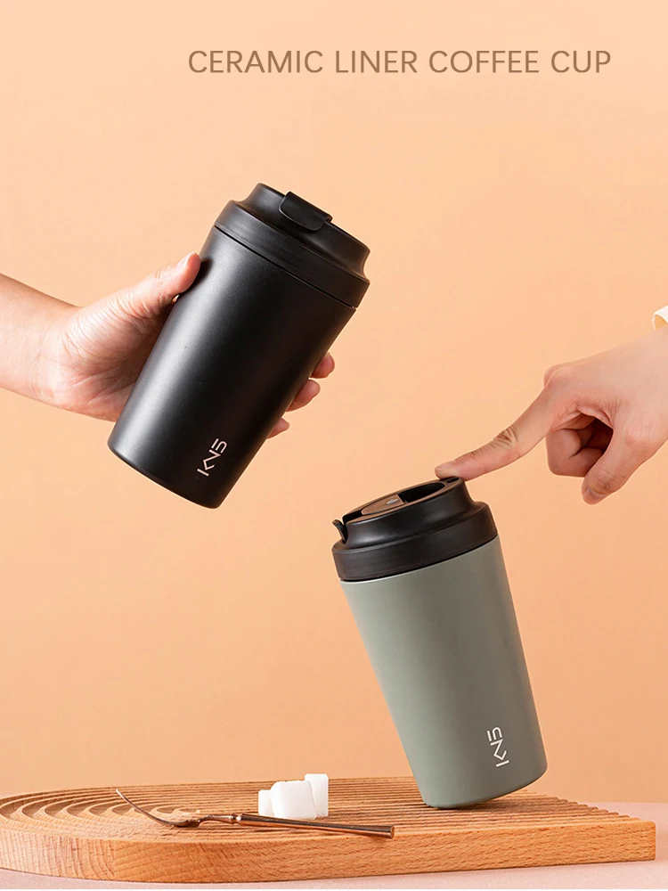 

Новая Высокоэффективная портативная кофейная чашка с керамическим вкладышем герметичная Автомобильная изоляционная Кружка 380 мл семейная Подарочная чашка