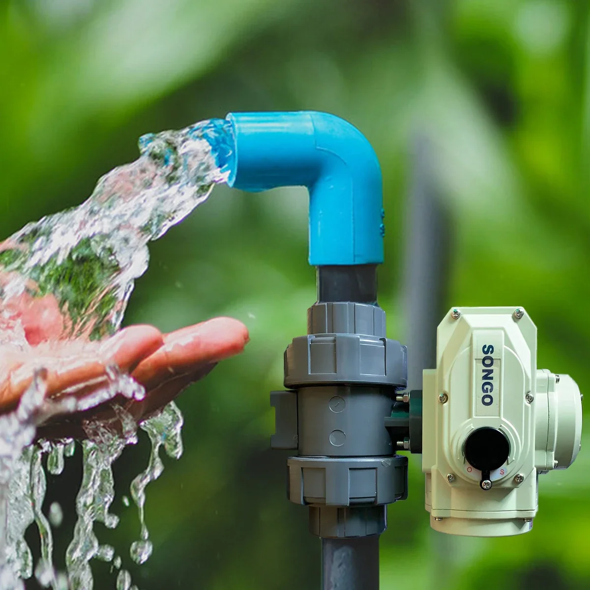 DN80 3 Inch 12V DC Waterproof Double Union PVC Plastic 2 Way Modulating Electric Actuator Motorized Ball Valve