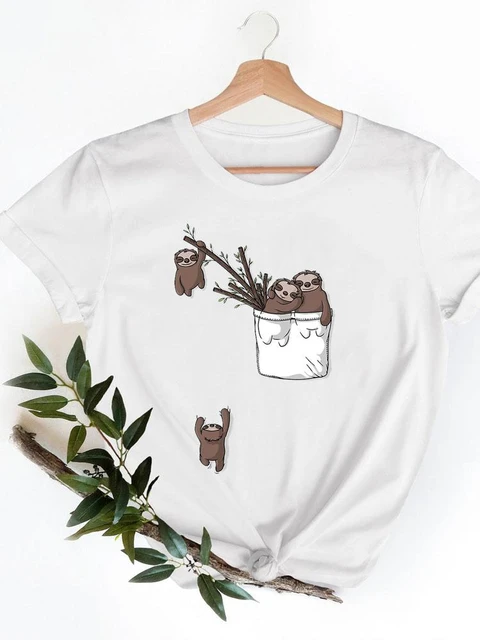 Moda Roupas Senhoras Panda Adorável Tendência Dos Desenhos Animados Roupas  De Manga Curta Gráfico T Camisa De Verão Camiseta Feminina Topo Feminino -  Camisetas - AliExpress