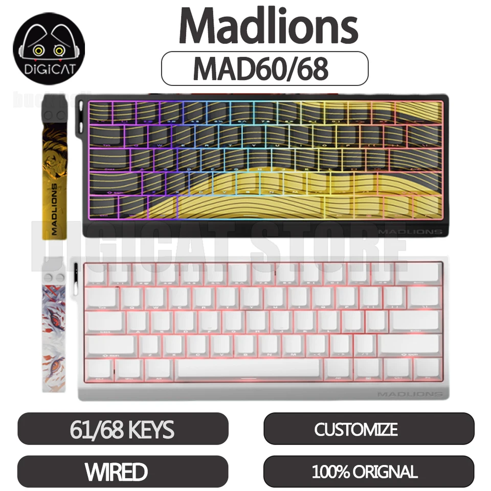 Madlion Mad 60He 磁気スイッチメカニカルキーボード MAD68 有線
