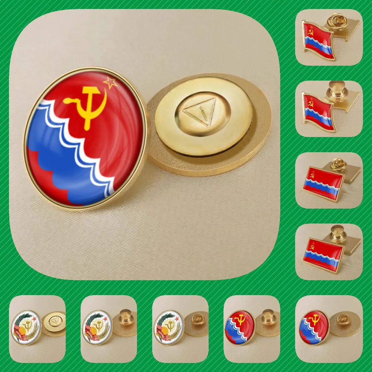 GEORGIA NATIONAL COSTUME of the Soviet Republics Vintage Pinback Brooch