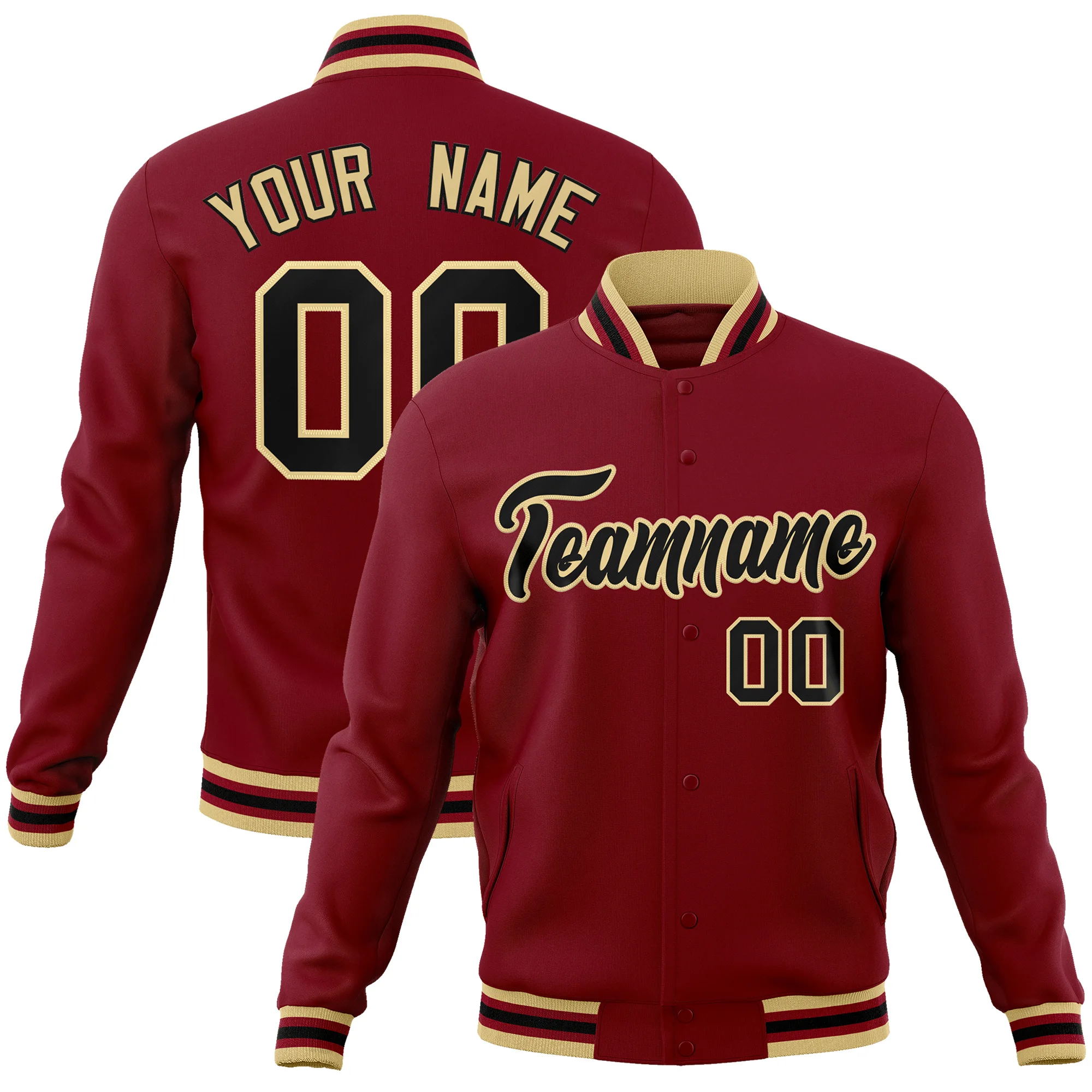 Lightweight Windbreaker Jacket Zip Up Hooded Coat Stitched Personalized Name Number for Men Women