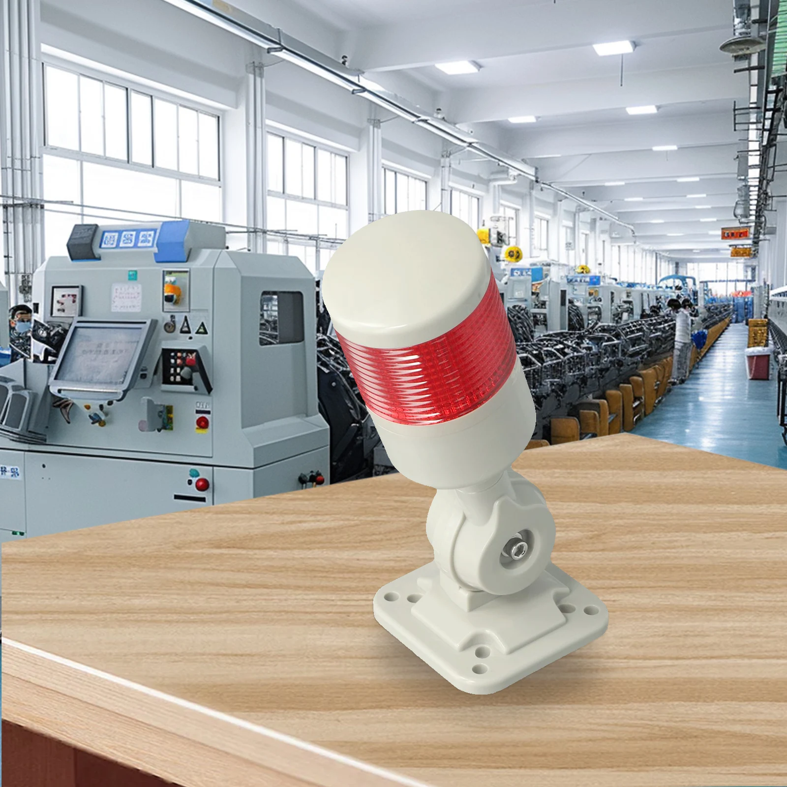 12V Led Signal Tower Stack Light Column Lamp Andon Light Rotatable Base LED Signal Tower With Rotating Base Buzzing Sound