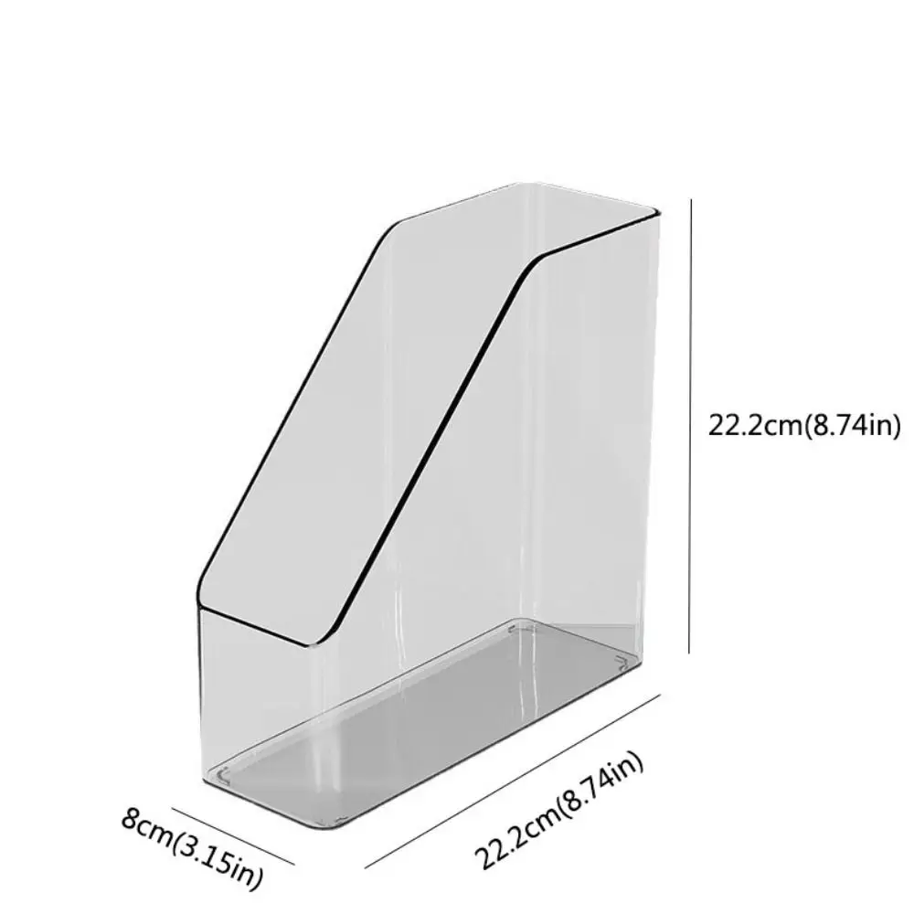 Transparent Desk Folder Display Stand and Slim Vertical Organizer