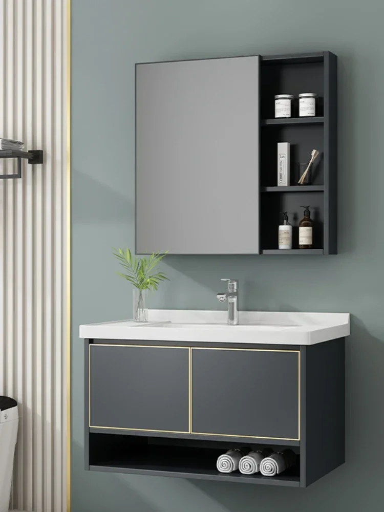 Bathroom Cabinet Combination Set Bathroom Ceramic Integrated Basin Wash Basin Washbasin