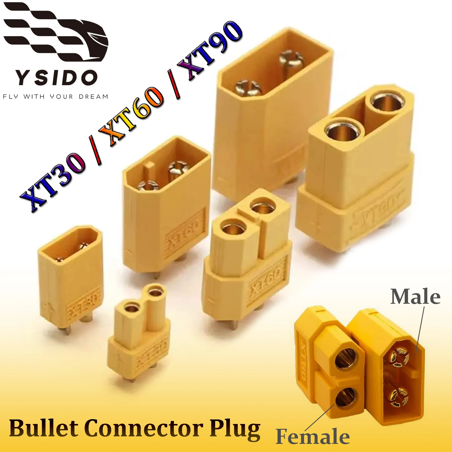 Connecteurs Batterie XT30 XT60 XT90 Lot 5/10 Paires Drone FPV