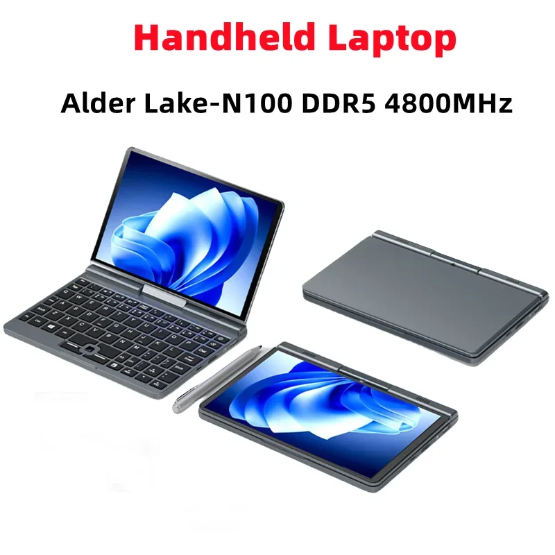 P8 12 세대 미니 게이밍 알더 레이크 N100 노트북, 8 인치 터치 스크린, 12G DDR5 4800mhz, Win11 노트북 태블릿, 미니 PC 와이파이 6 BT 5.2
