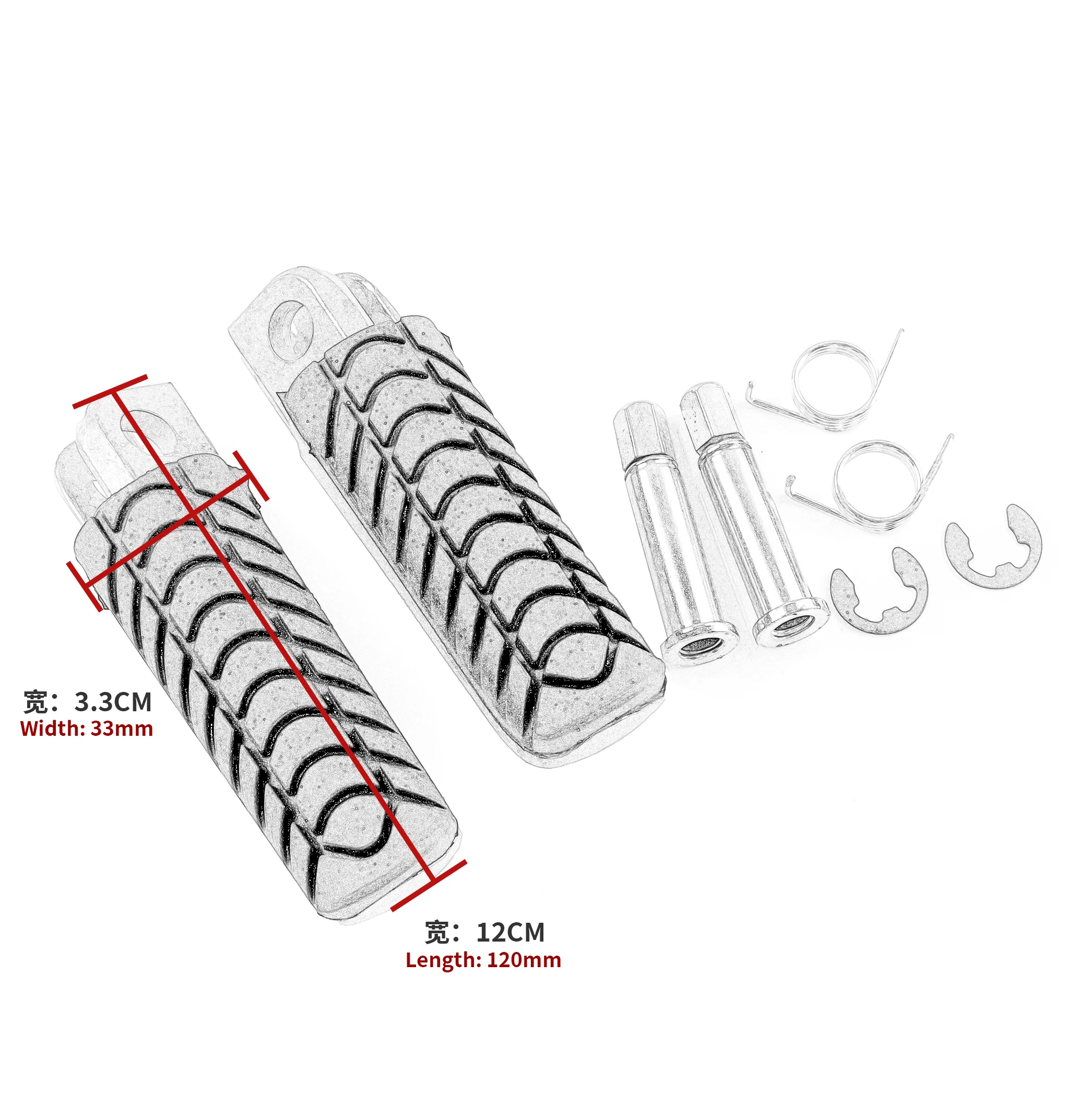 Motorcycle Accessories Front Footrest Foot Pegs Fit For KAWASAKI Z900 17-22 motorcycle accessories,motorcycle footrests,motorcycle foot pedals