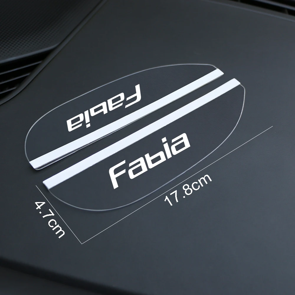 Transparent Car Rearview Mirror Rain Eyebrow for Skoda Fabia 1 2 3 MK1 MK2 MK3 6Y ac 6Y2 6Y3 6Y5 NJ NJ3