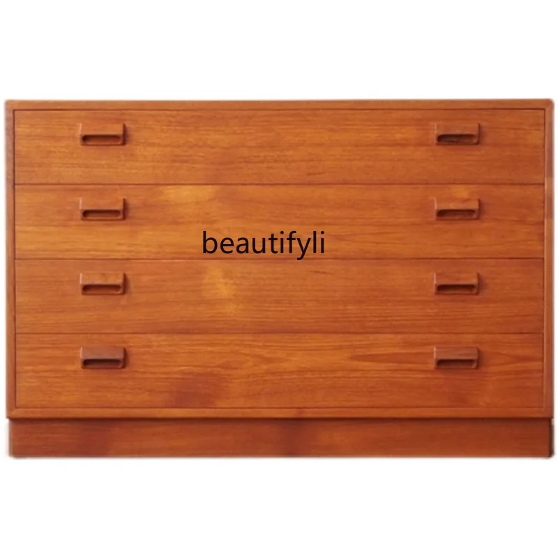 

/Floor Chest of Drawers Nordic Danish Retro Cherrywood Bucket Drawer Storage MCM Style chest of drawers for bedroom