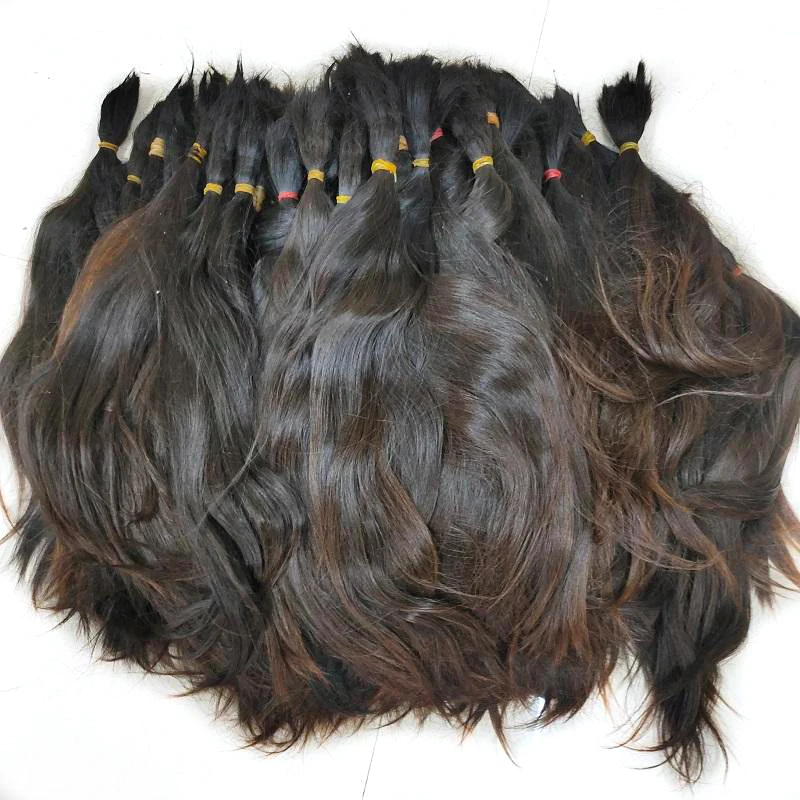 100% Natural Raw Bulk Straight Human Hair Bundles No Weft Unprocessed Braiding Extensions Elegant For Women Choice 50g 100g/pcs