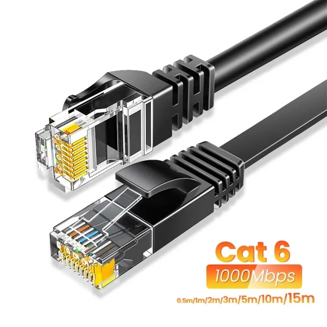 CYANMI Cat 6 이더넷 케이블 50m(165피트), 실외 및 실내 10Gbps 지원 Cat8 Cat7 네트워크, 플랫 고속 RJ45 인터넷 LAN 컴퓨터 솔리드 패치 코드, 라우터, 모뎀, PS4/5, Xbox, 게이밍용 클립 포함, 화이트