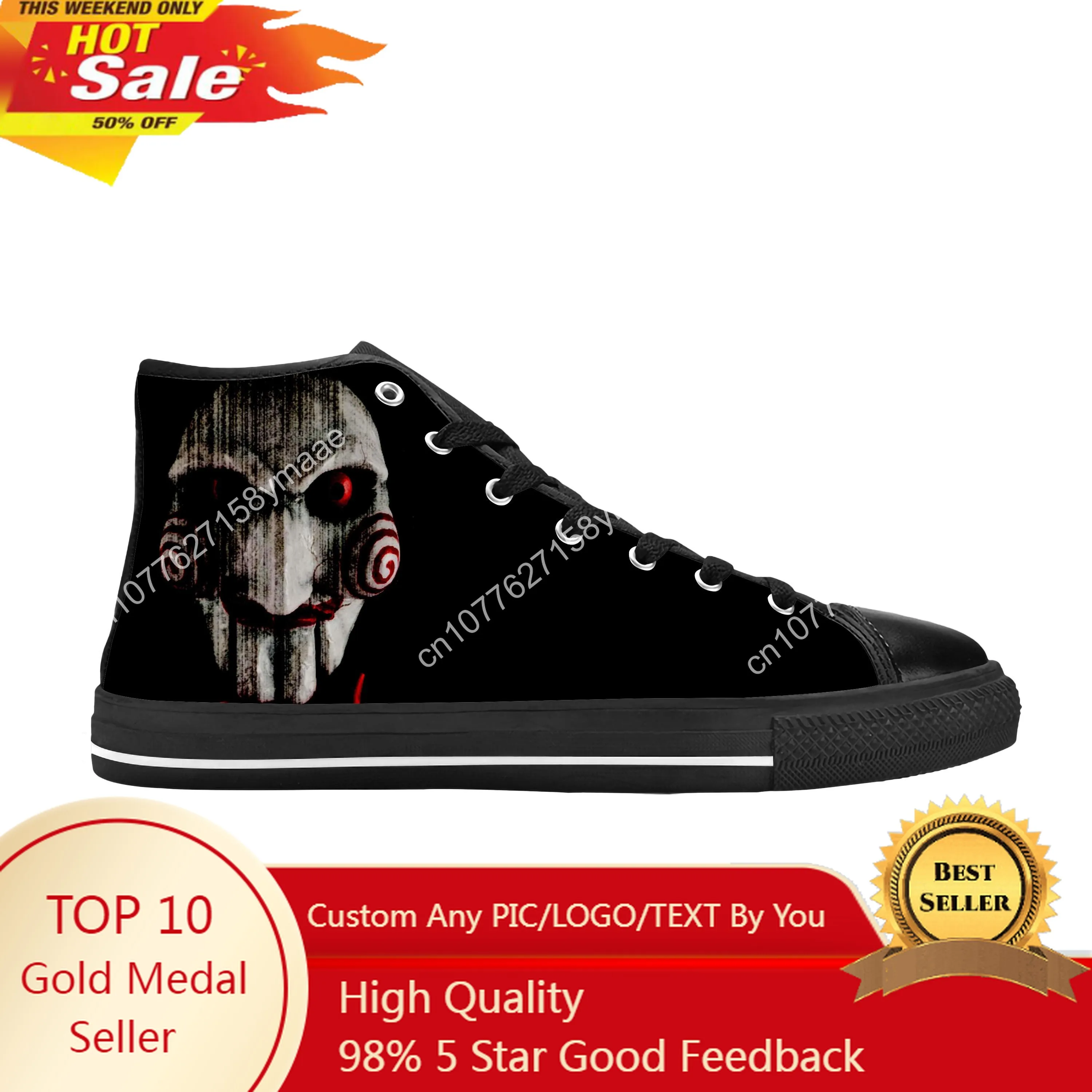 

Кроссовки мужские/женские из ткани с высоким верхом и 3D принтом