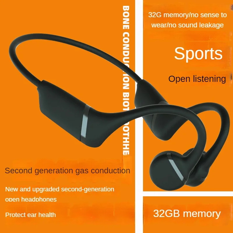 

H12 Open Bone Conduction Second Generation Wireless Sports Bluetooth Earphones Headworn Air Conduction Noise Reduction Earphones