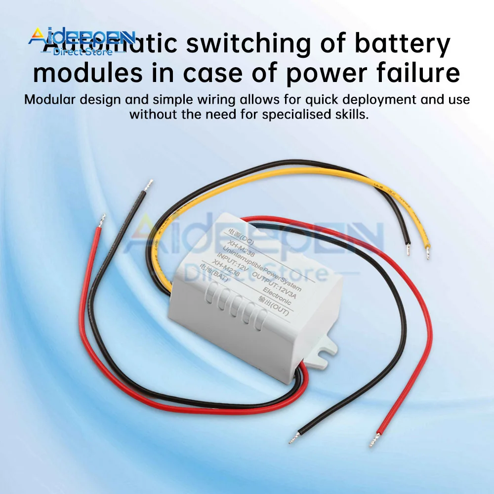 XH-M238 Mini UPS Power Module DC12V UPS Uninterrupted Power Supply Switching Emergency Switch Board