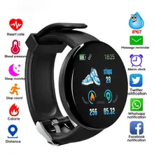 

New D18S Round Smart Watch Women Men Kids Heart Rate Blood Pressure Monitor Waterproof Sports Fitness Smartwatch For Android IOS