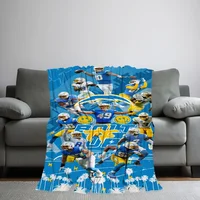 Football Los A-Angeles C-Chargers Skicomfort warm Soft Home Kid Lunch Blanket Suitable for Living Room Office Daily Travel Gifts 2