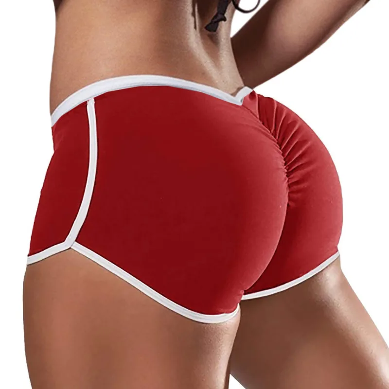 New Summer Sport Shorts Women High Waist Elasticated Seamless Fitness Leggings Push Up Gym Training Gym Tights Pocket Short