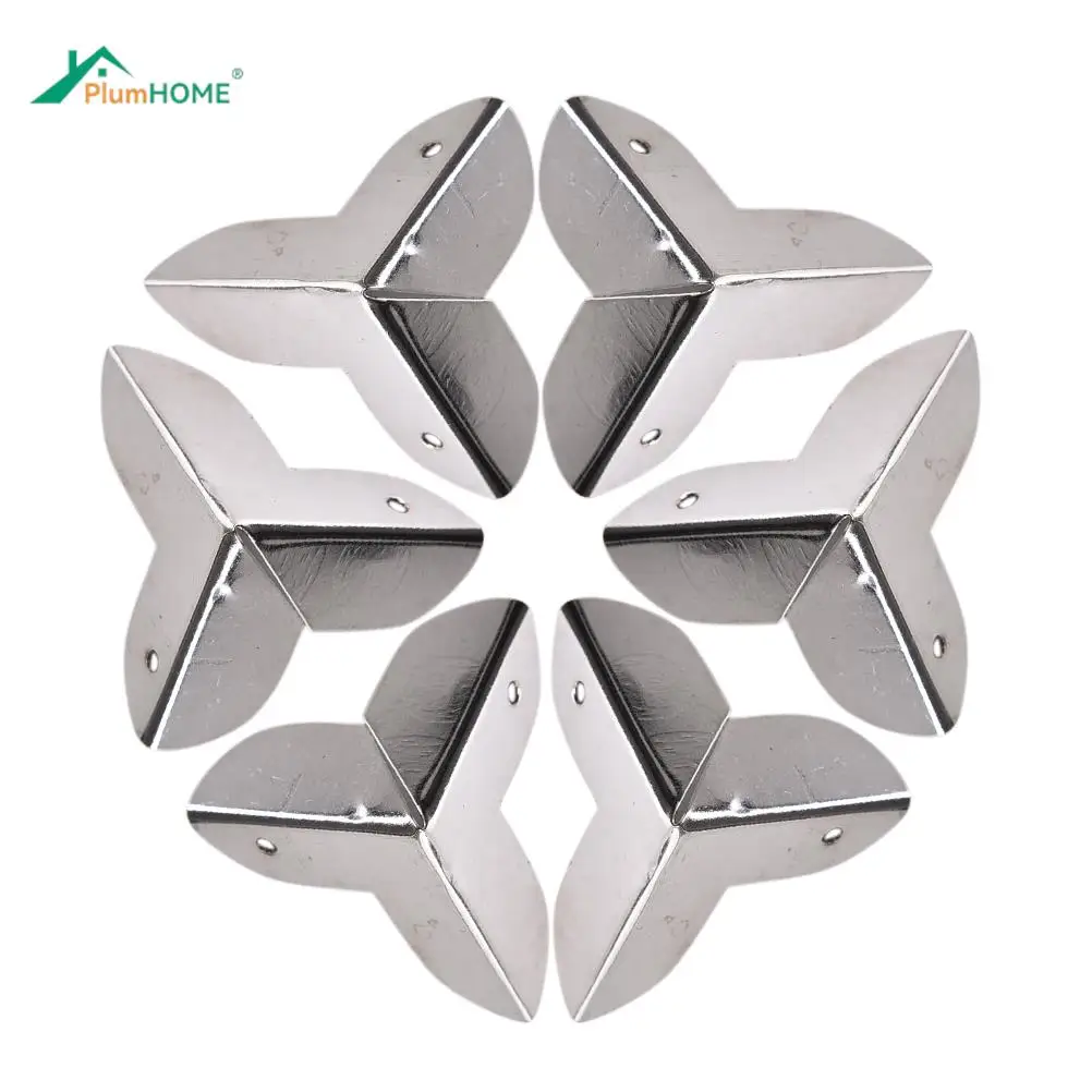 8pcs Retro Edge Metal Protection Brackets Furniture Corner Protector
